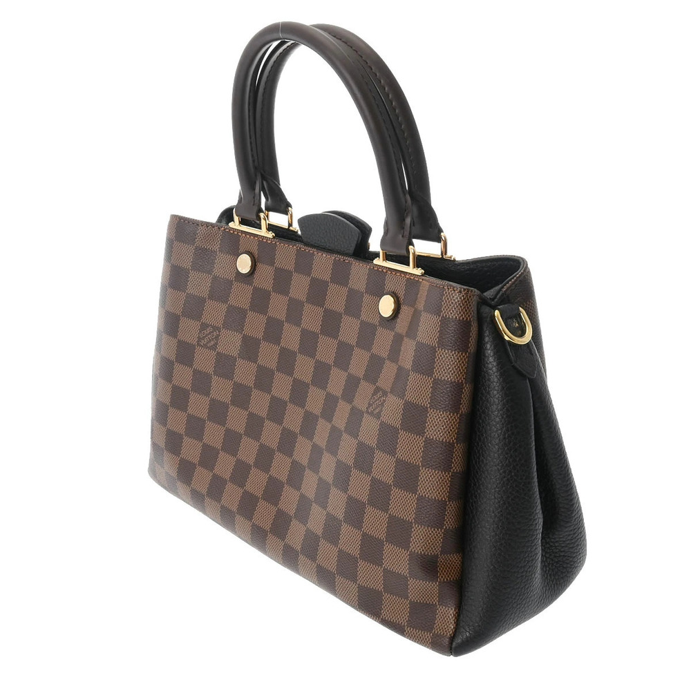 Louis Vuitton Brittany Handbag Bag Damier Black Canvas Noir Black